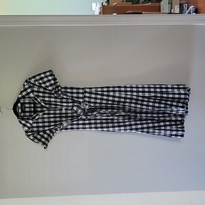 Black and white Buffalo check dress